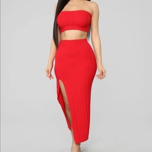 Two Piece Knit Skirt Set